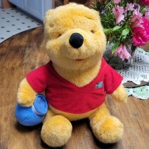 Yellow Plush Winne The Pooh Bear with Red Shirt